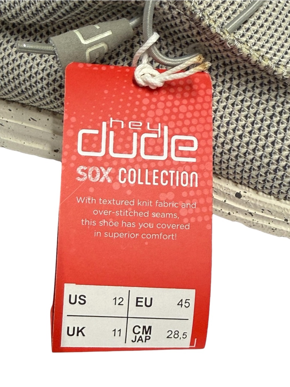 NWT Hey Dude Sox Collection Shoes Sz 12 - Picture 10 of 10